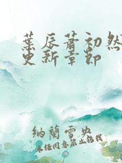 叶辰萧初然刚刚更新章节