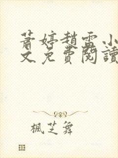 萧婷赵雷小说全文免费阅读