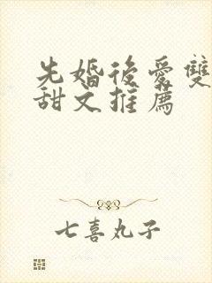 先婚后爱双男主甜文推荐