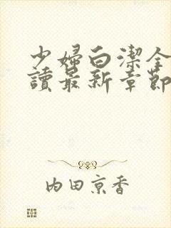 少妇白洁全文阅读最新章节