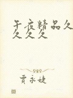 午夜精品久久久久久久