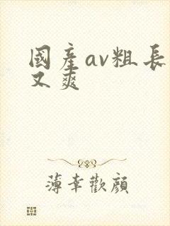 国产av粗长猛又爽