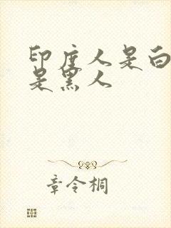 印度人是白人还是黑人