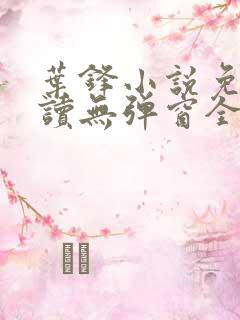 叶锋小说免费阅读无弹窗全文