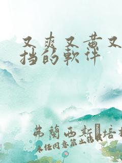 又爽又黄又无遮挡的软件