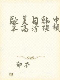 欧美日韩中文字幕高清视频