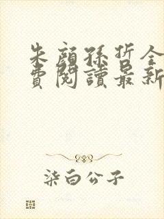 朱颜孙哲全文免费阅读最新章节