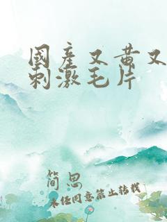 国产又黄又爽又刺激毛片