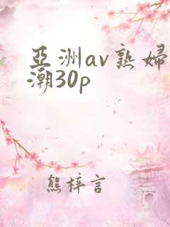 亚洲av熟妇高潮30p