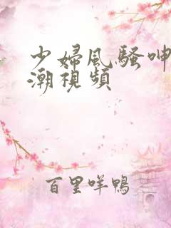 少妇风骚呻吟高潮视频