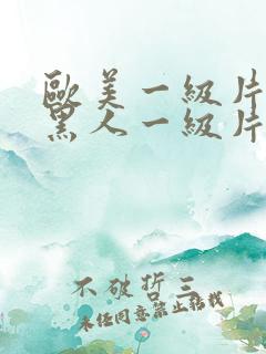 欧美一级片欧美黑人一级片