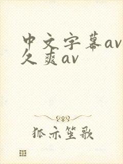 中文字幕av久久爽av