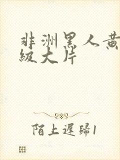 非洲黑人黄色一级大片