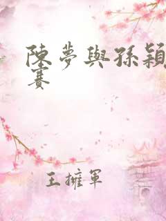 陈梦与孙颖莎决赛