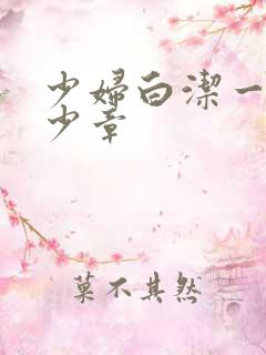 少妇白洁一共多少章