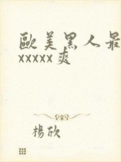 欧美黑人最猛性xxxxx爽