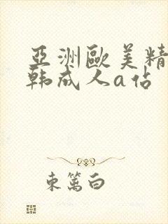 亚洲欧美精品日韩成人a站