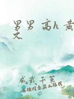 男男 高h 黄文