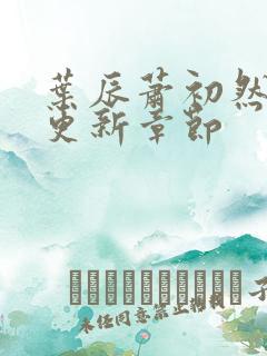 叶辰萧初然最近更新章节