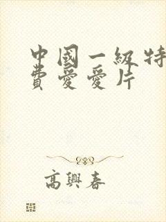 中国一级特黄免费爱爱片