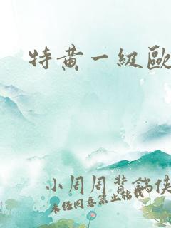 特黄一级欧美a