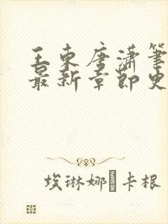 王东唐潇笔趣阁最新章节更新情况