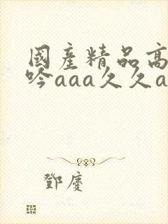 国产精品高潮呻吟aaa久久av