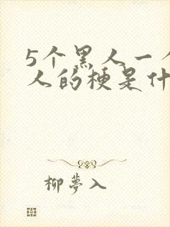 5个黑人一个白人的梗是什么