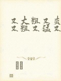 又大粗又爽国产又粗又猛又,爽又黄的视频