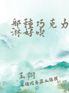 哪种巧克力冰淇淋好吃