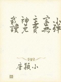 武神主宰小说阅读免费无弹窗