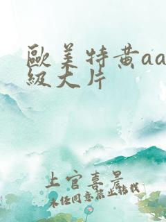 欧美特黄aaa级大片