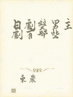 日剧双男主电视剧有哪些