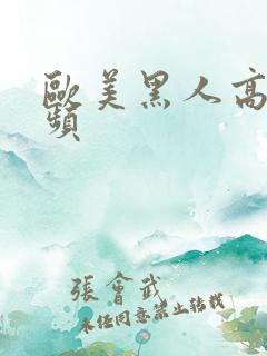 欧美黑人高潮视频