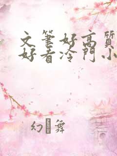 文笔好高质量超好看冷门小说