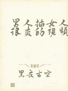 男人插女人下面很爽的视频