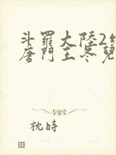 斗罗大陆2绝世唐门王冬儿的身份