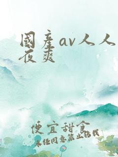 国产av人人夜夜爽