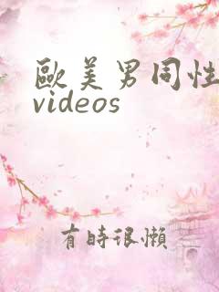 欧美男同性恋 videos