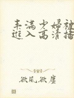 丰满少妇被猛烈进入高清播放