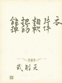 能把相片衣服去掉的软件