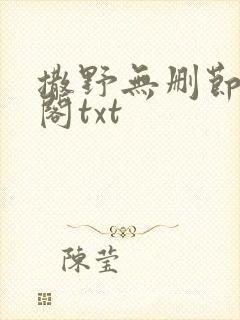 撒野无删节笔趣阁txt