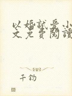 以婚试爱小说全文免费阅读