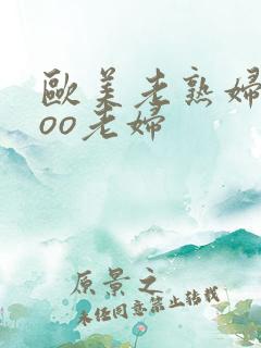 欧美老熟妇xxoo老妇