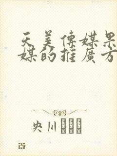 天美传媒果冻传媒的推广方式