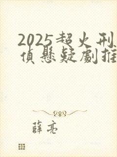 2025超火刑侦悬疑剧推荐