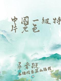 中国一级特黄大片免色