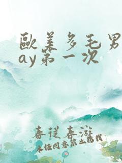 欧美多毛男同gay第一次