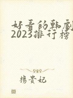好看的韩剧推荐2023排行榜
