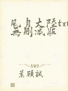 风月大陆txt无删减版